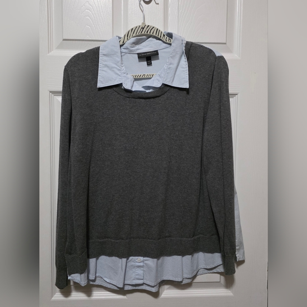 Lane Bryant Gray Crewneck Sweater